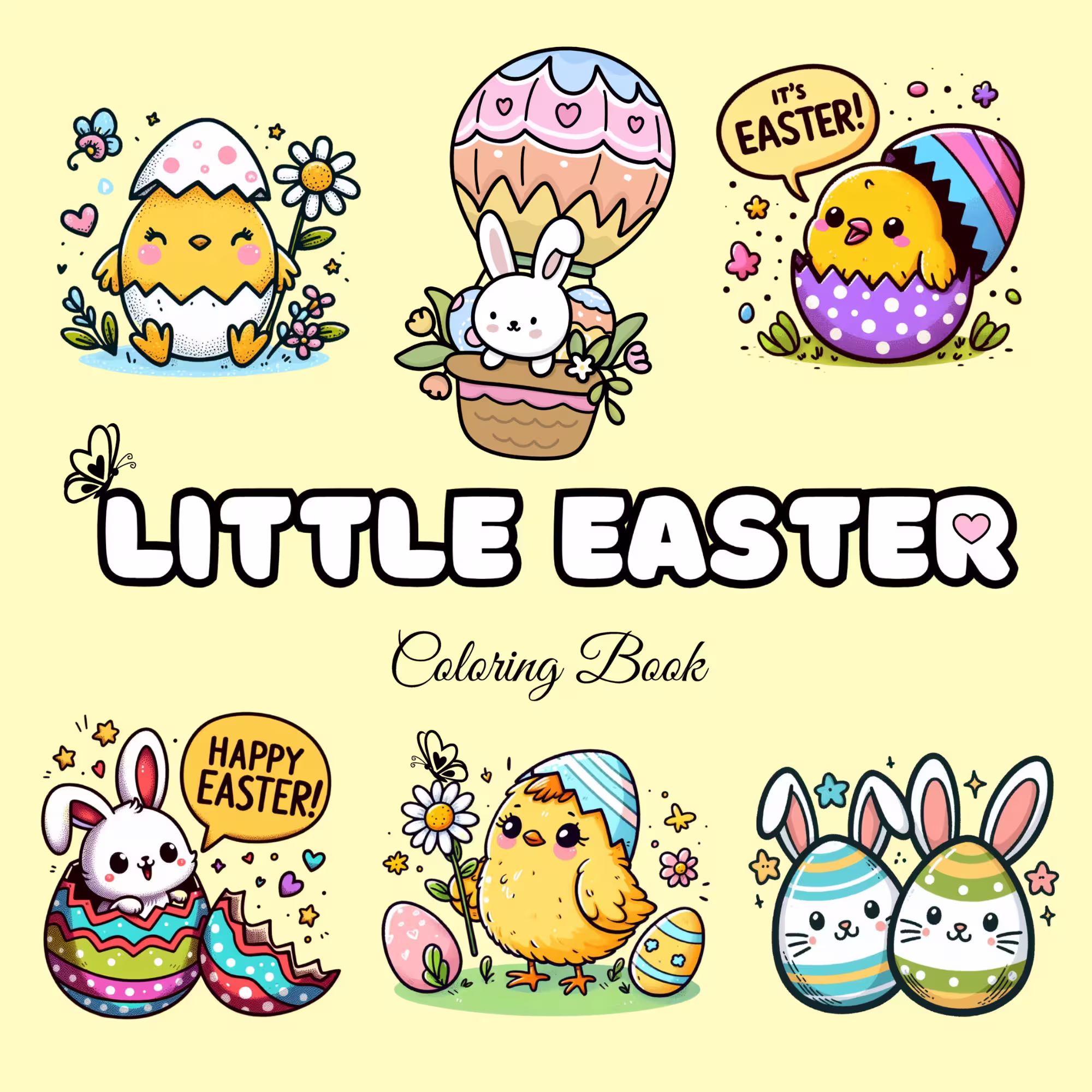 little easter bunnies friends cute coloring book availbale at amazon